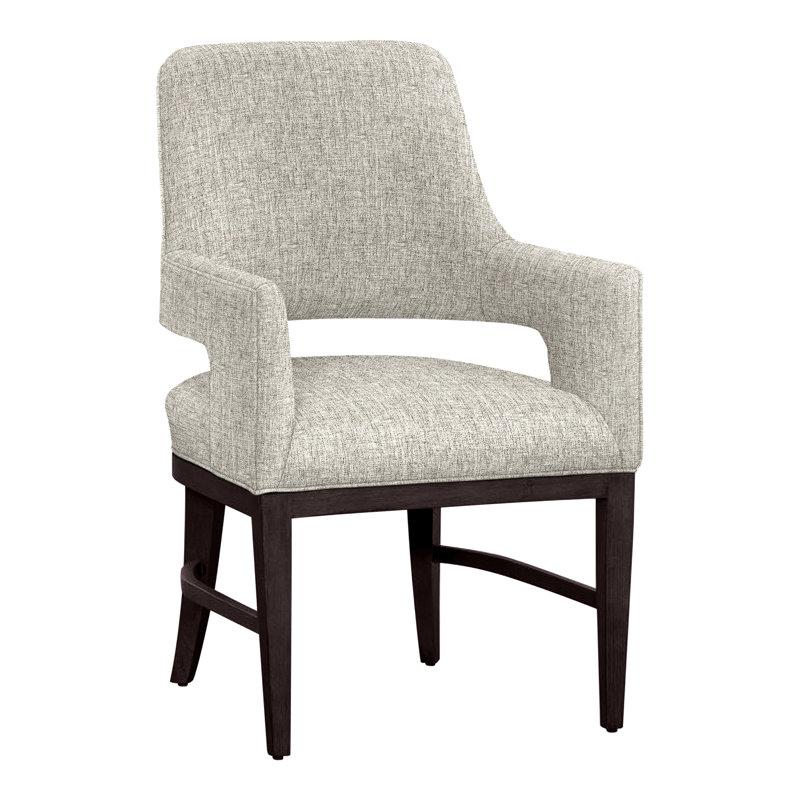 Chaise avec accoudoirs Josie, Espresso, Lin 3155