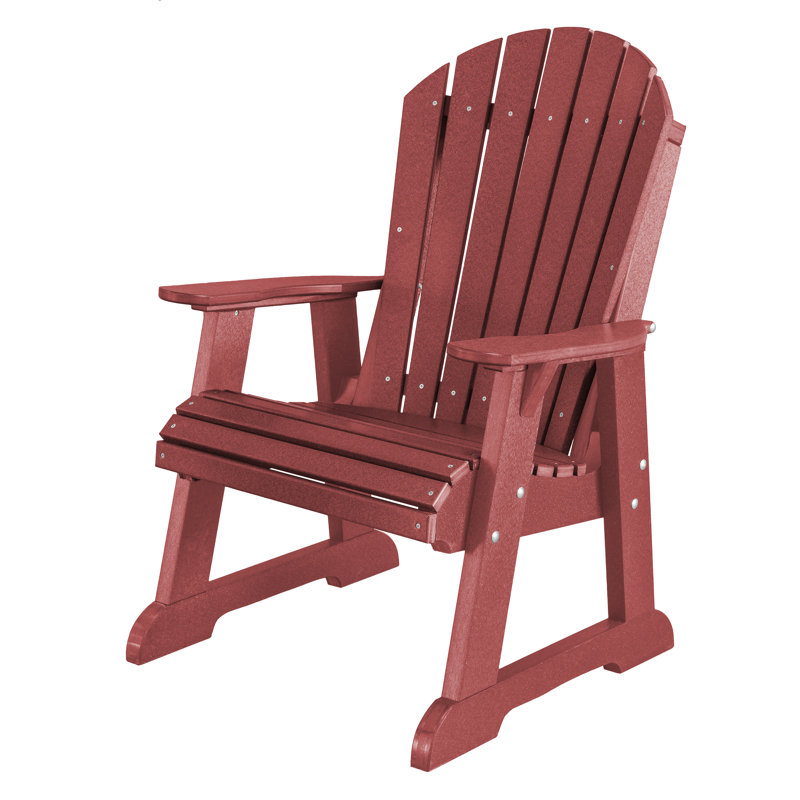 Outdoor Adirondack Chair With Table, Cherry Wood