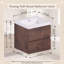 Meuble-lavabo suspendu de 61 cm (24 po) en mélamine en bois, résistant à l'eau, avec lavabo intégré en résine et carbonate de calcium, entièrement assemblé.-100920977-141936278