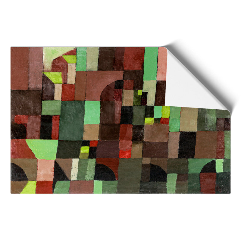 Red and Green Architecture by Paul Klee - Frameless Print, 30cm H x 42cm W x 0.1cm D
