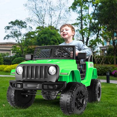 12V Electric Kids Ride On Jeep Car Vehicle W/ Parent Remote Control,Safety Belt,Light,Music Player -  DreamDwell Home, US01+WFM000026_G_US#ROO