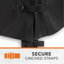 Housse pour support à bûches Monterey de Modern Modern, l 96 po x l 24 po x H 42 po, noir-1225278050