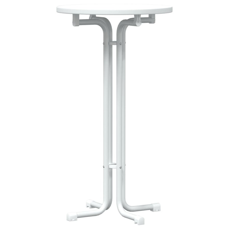 Phelia Dining Table Engineered Wood and Steel, White, 60cm W x 60cm L