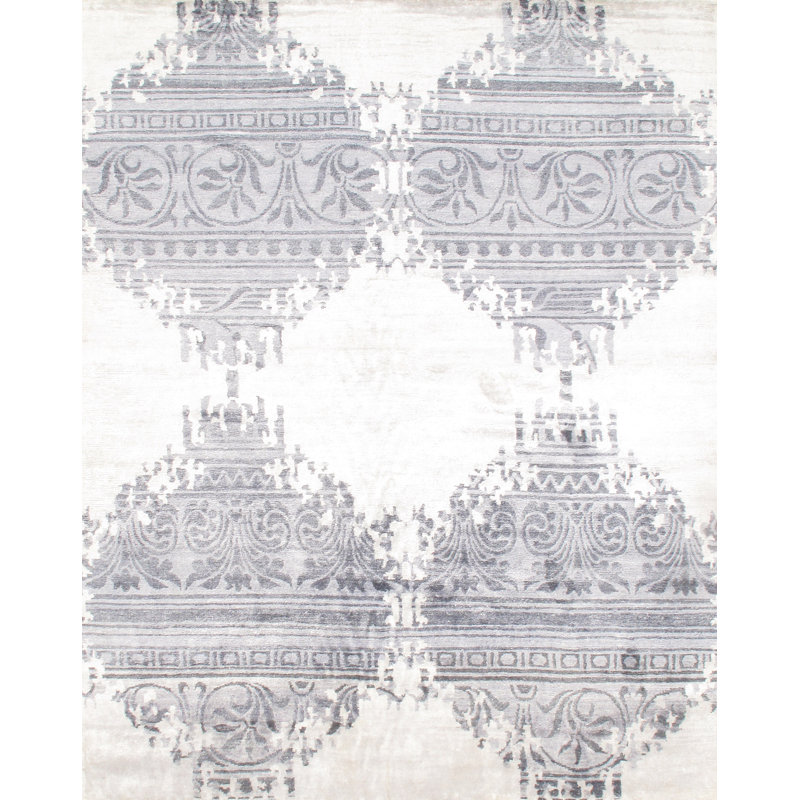 Silk Geometric Area Rug