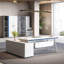 72.83"Modern Minimalist White L-Shaped Desk-1841212992