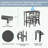Rectangular Wood Dining Set with 2 Chairs-338636300-338636301-338636302