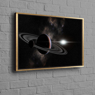 Personalized Starry Sky 3D Canvas Wall Hanging As A Perfect Gift For Dad Or Baby With A Beautiful View Of Galaxy And Saturn