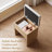 Makeup Vanity Desk w/ LED Lights & Power Outlets - 2 Drawers, Cabinet & Stool - Dressing Table with Charging Station-1975714396