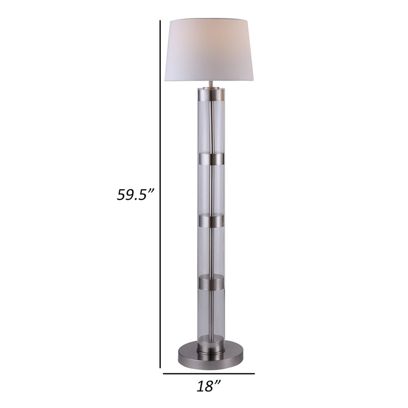 Lampe sur pied 59,5 po Naael, Nickel