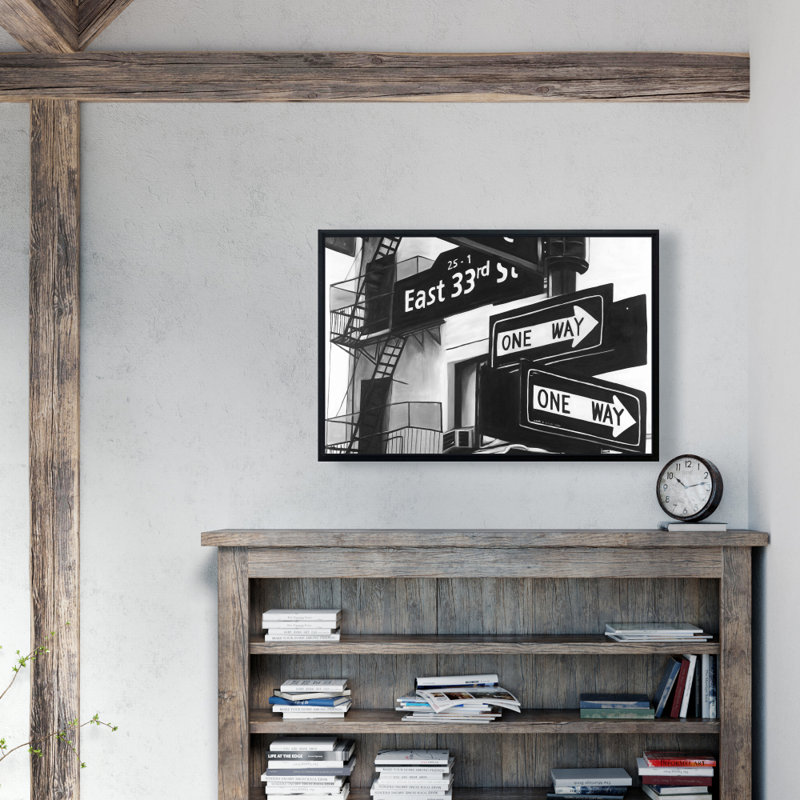 "Signes de New York devant un appartement" sur toile