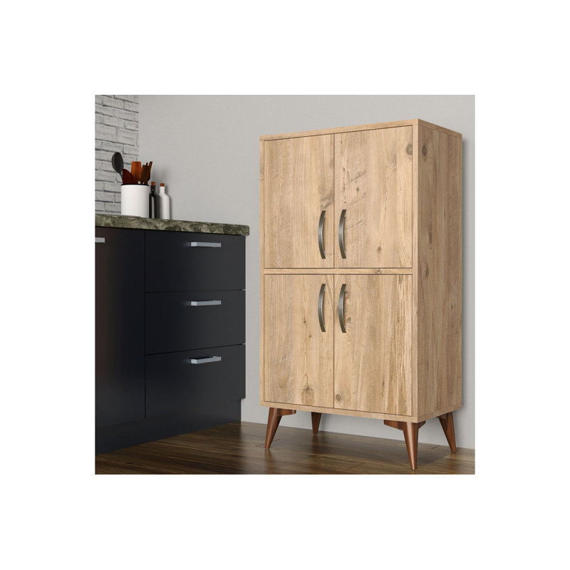 Modern Multi-Purpose Cabinet, Atlantic Pine Finish, 23.6 x 42.9 x 13.8 inches | 100% Melamine Coated Particle Board, Thickness: 0.7 inches | Numerous Shelves & Additional Storage, Ideal for Home or Office Use