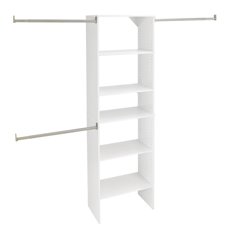 Suitesymphony Wardrobe Closet System Shelving And Hang Rail Kit Up To 3m Wide