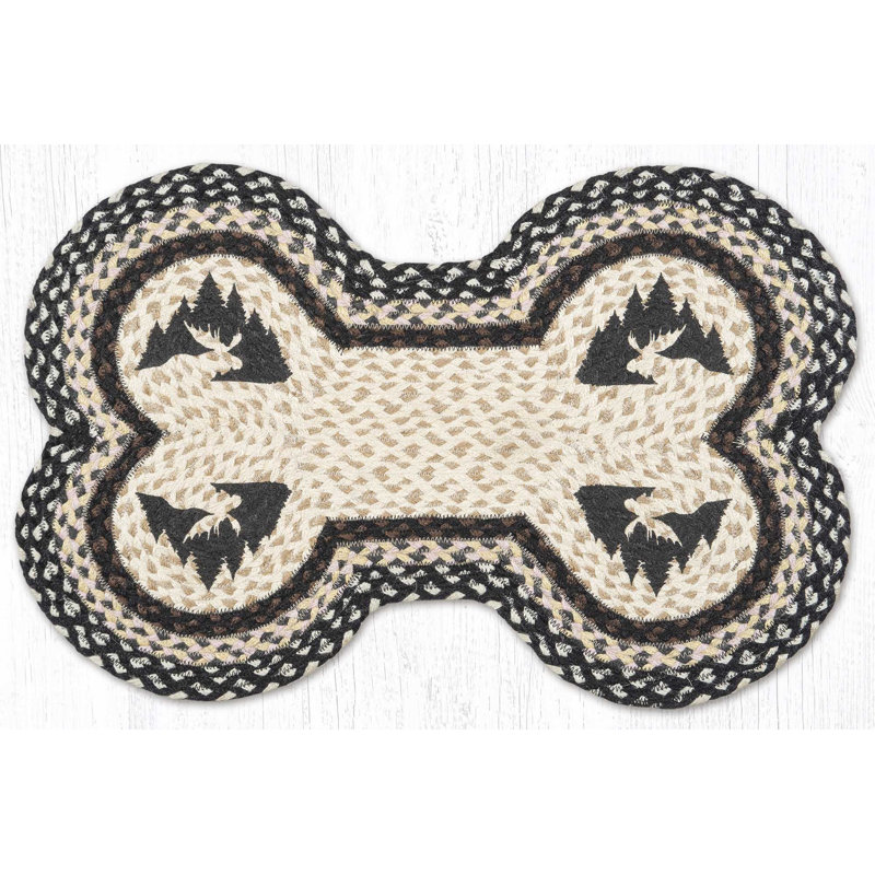 Tapis en jute tressé à la main, 18 po x 28 po