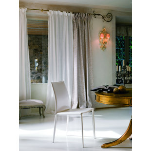 Chaise de salle à manger rembourrée en cuir véritable Linda (Ensemble de 2)