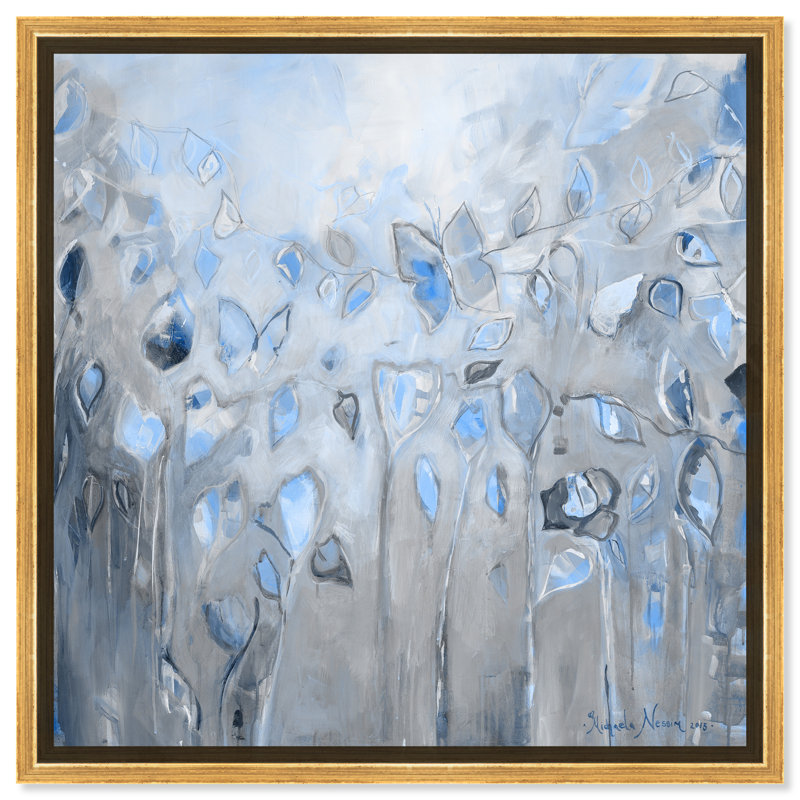 " Butterfly Dance ", Gold Framed Canvas, 24" H x 24" W 