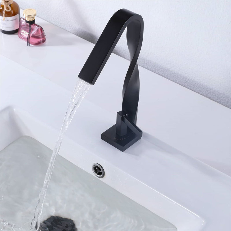 Single-Hole Single-handle Bathroom Faucet, Matte Black