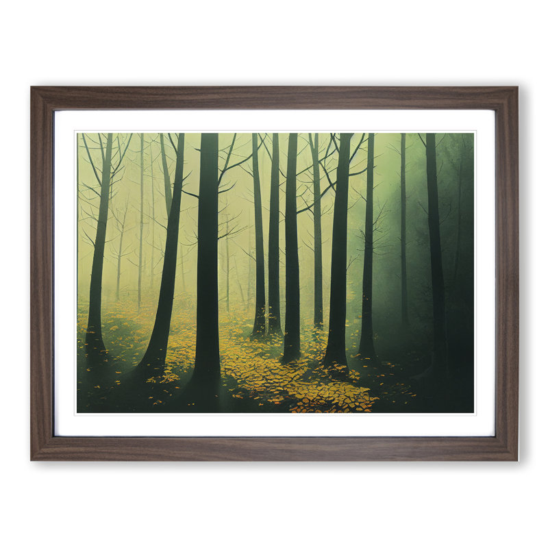 XH1022-6891X Phenomenal Forest - Single Picture Frame Print, Walnut Framed, 46cm H x 64cm W x 2cm D