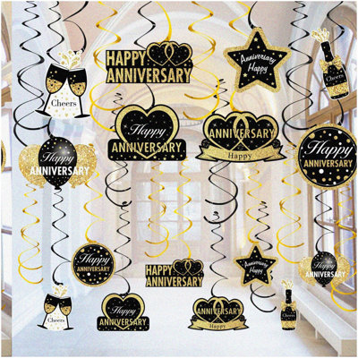 60-Piece Black, Gold & Confetti Balloon Set