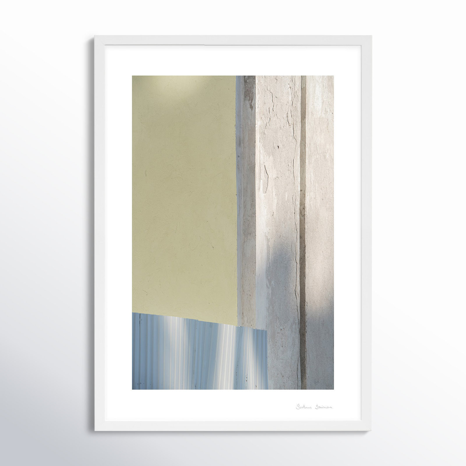 Ludvig "Sun and Concrete 1" Photo Print, White, 20" H x 14" W x 1.25" D