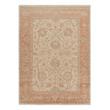 Rug & Kilim's Persian Sultanabad Style Rug In Beige And Orange With Florals