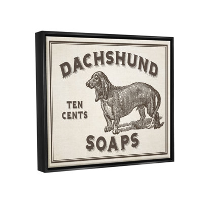 «Daschund Soap Vintage Sign», art mural par Daphne Polselli