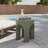 Timitra 17" Round Fiberstone Accent Table – Arched Leg Base with Floor Protectors for Patio or Living Room Use-423281377