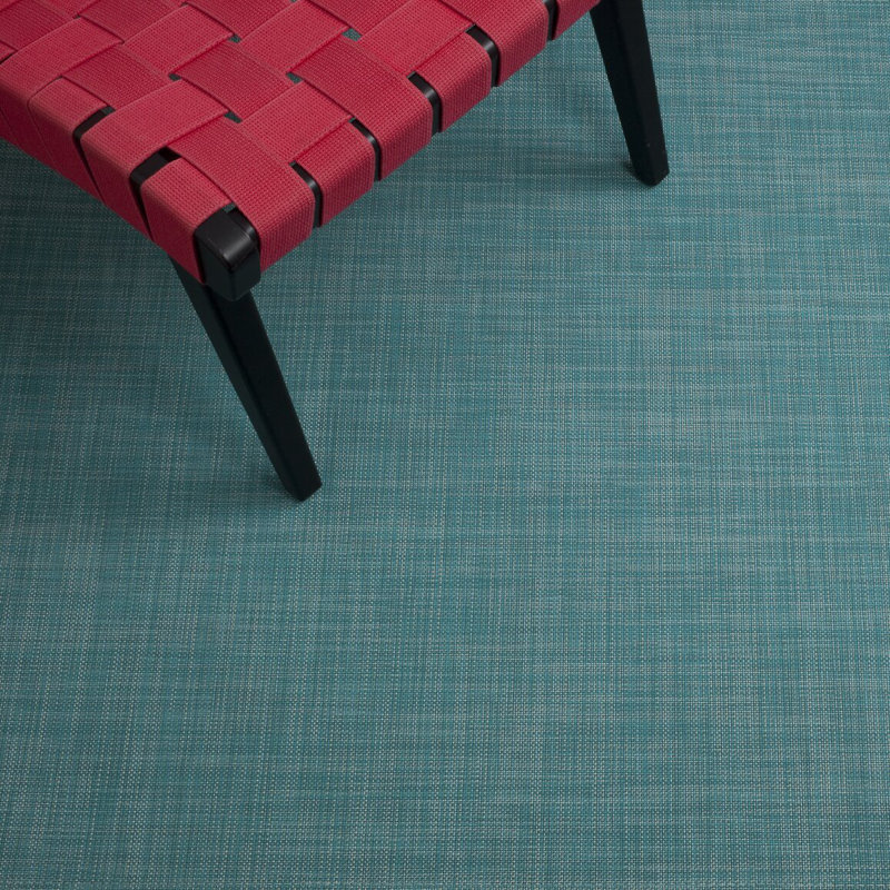 Mini Basketweave Vinyl Indoor / Outdoor Area Rug, Rectangle 118 x 183cm