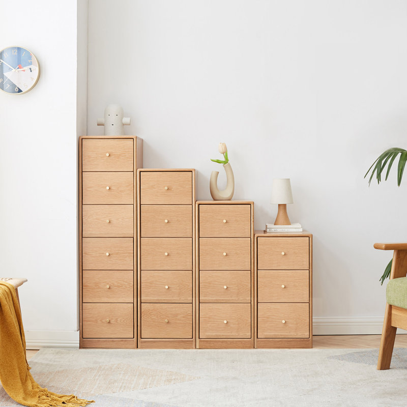 Armoire de rangement en chêne massif pour table de chevet