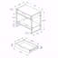 Table d'appoint, table d'appoint, table de bout, table de chevet, lampe, tiroir de rangement, stratifié, métal doré, contemporain, moderne-136314596-136314598