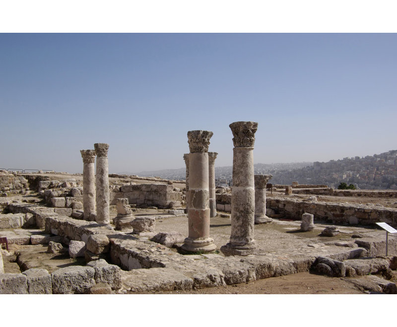 Amman Citadel Ruins, 12" H x 18" W