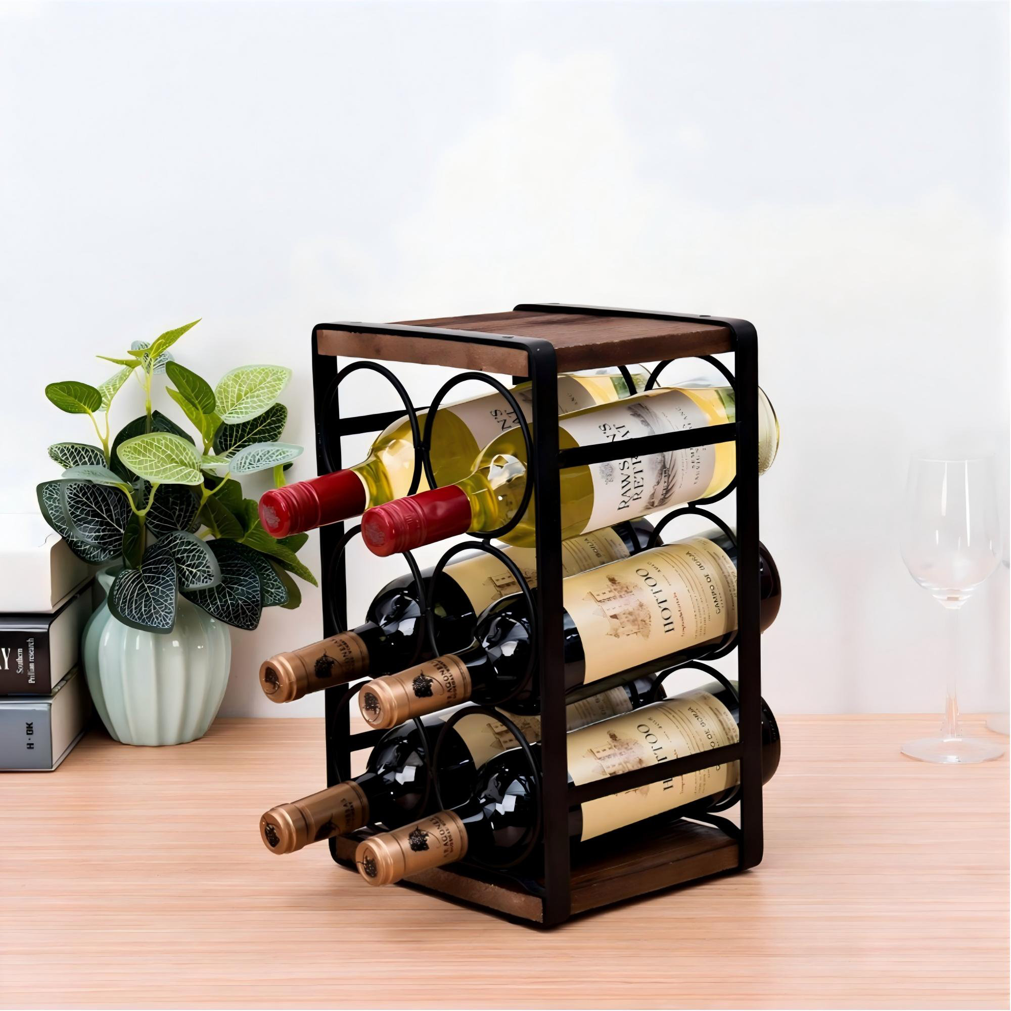 Trent Austin Design® Rustic 6-bottle Countertop Wine Rack | Wayfair