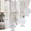 Room Divider with Shelves, 5.75ft Tall Folding Wood Carved Screen with Double Hinges for Home Office Bedroom Hotel Decoration