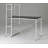 Desks - 47” Modern Reversible Bookshelf Workstation | Brown+White | MDF+Metal