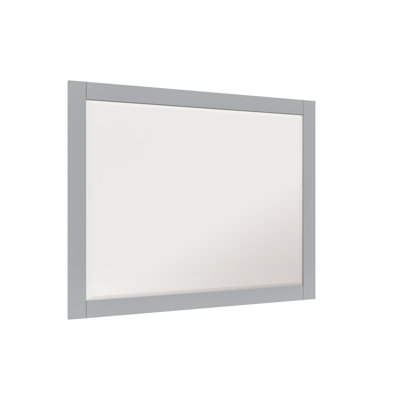 Bernharda l 40 po x H 32 po Miroir de salle de bain rectangulaire à montage en surface moderne et contemporain gris Empire