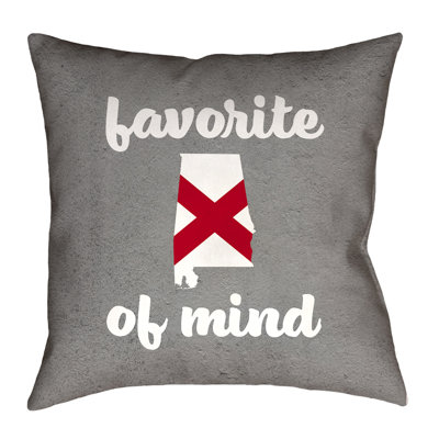 Coussin d’intérieur/extérieur à état de l’état de l’état de l’Université Katelyn Smith