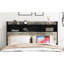 Structure de lit plateforme pleine grandeur en bois avec rangement et 2 tablettes, ton de bois gris, pas de bruit, assemblage simple, support pour rangement des matelas, style de produit classique, couleur brune, lattes, installation facile-129628432