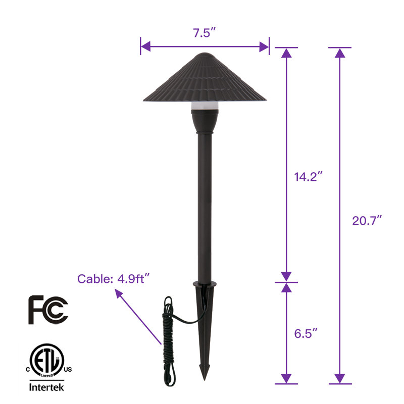 Bronze Aluminum LED Pathway Light Kit, 4 Pack