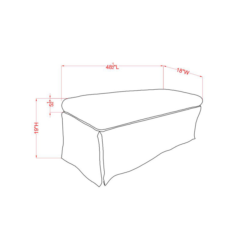 Aleeyah Polyester Upholstered Bench, Gray