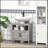 kleankin Pedestal Sink Storage Cabinet, Bathroom Under Sink Cabinet with 2 Doors and Open Shelf
