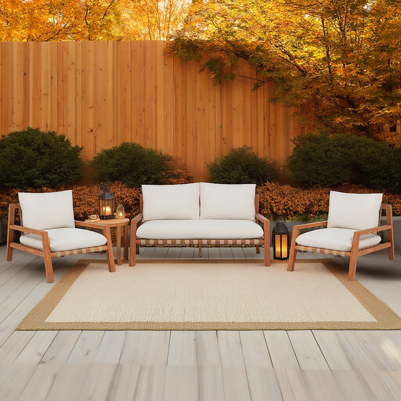 Charlotte 61" Teak Patio Loveseat