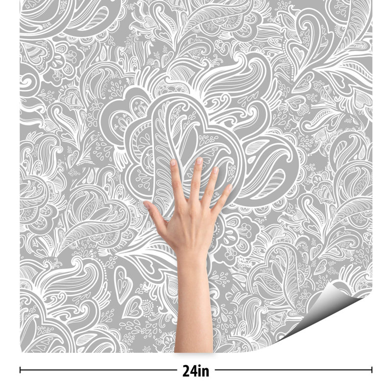 Bontje Peel & Stick Floral Tile, 102" L x 24" W