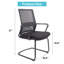 Ensemble de 2 chaises de conférence en filet avec accoudoirs et base en métal-1530178772