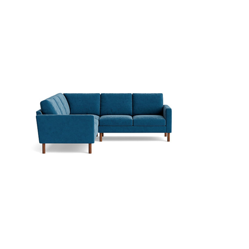 Laguna Sectional, Left Hand Facing, Performance Velvet - Denim