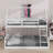 Twin Over Full House Bunk Bed With Built-In Ladder-1314335476