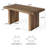 63" Solid Wood Dining Table, Farmhouse Rectangle Kitchen Dinner Table for 4-6 People