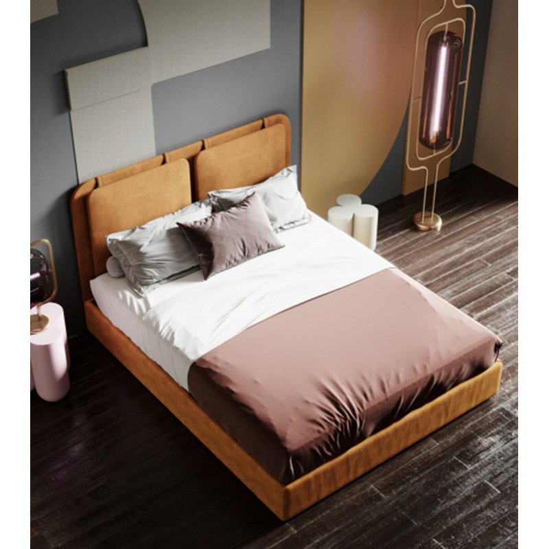 Synergy Upholstered Ottoman Storage Bed,  European Double (140 x 200 cm),  Brown