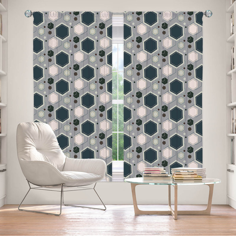 Paire de rideaux obscurcissant en polyester Evaluna, L 40 po x L 82 po
