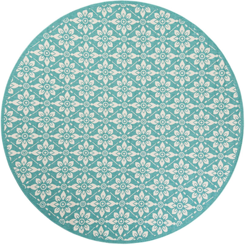 None Outdoor Preen Area Rug, Round 7'10"
