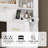 Large Lighted Makeup Vanity Set with Adjustable RGB Lights & Charging Station, Dressing Table with Mirror & Large Storage-1894107952