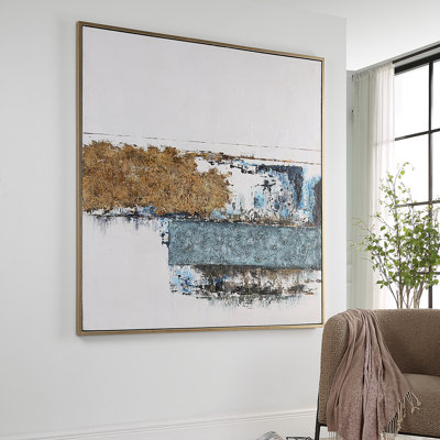 Uttermost Stacked Against - Peinture sur toile à cadre flottant